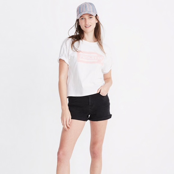 Madewell Pants - Madewell High-Rise Denim Shorts: Raw-Hem Edition